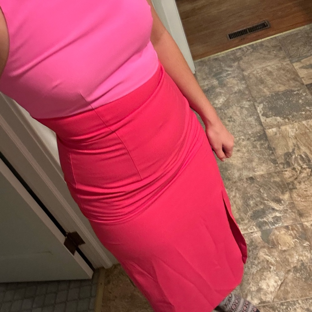 Pink Colorblock- One shoulder - Picture 5 of 5